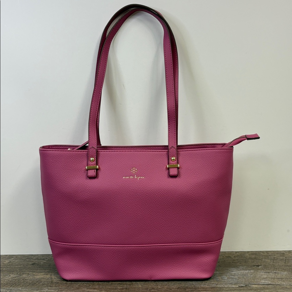 Nanette Lepore Peony Pink Faux Leather Structured Tote